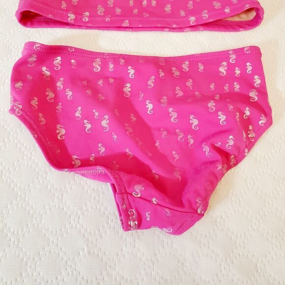 Land's End Seahorse Hot Pink Swim Set Size 2T - Picture 7 of 10